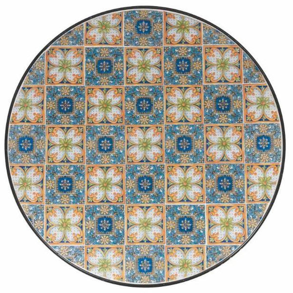 "Bar Harbor" Three Piece Mosaic Bistro Set - Blue, Green & Peach