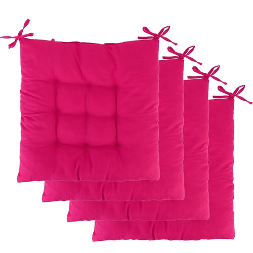 4 Pack Square Chair Replacement Cushion Pads Pillow Soft Tie On Sitting Mats