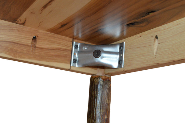 Hickory Solid Wood End Table with Shelf Option