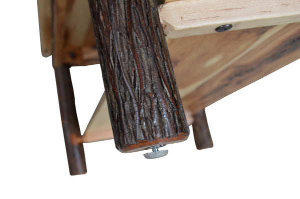 Hickory Solid Wood End Table with Shelf Option