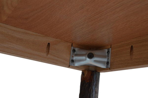 Hickory Solid Wood End Table with Shelf Option