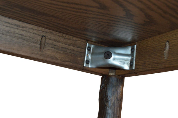 Hickory Solid Wood End Table with Shelf Option