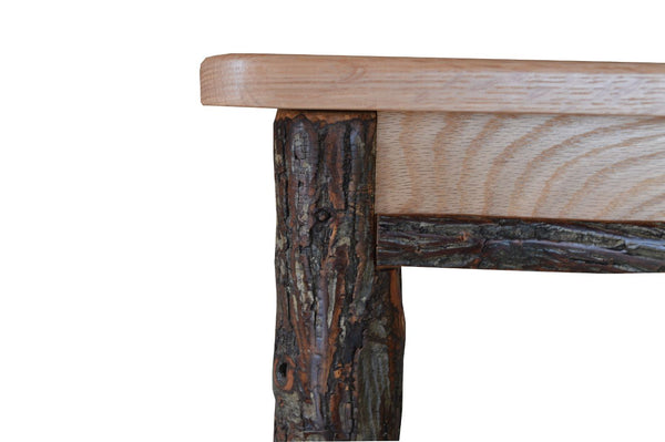 Hickory Solid Wood End Table with Shelf Option