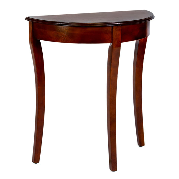 Flower Display Table Half Moon Crescent Cherry Finish 25 Width