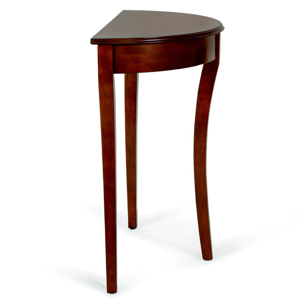 Flower Display Table Half Moon Crescent Cherry Finish 25 Width
