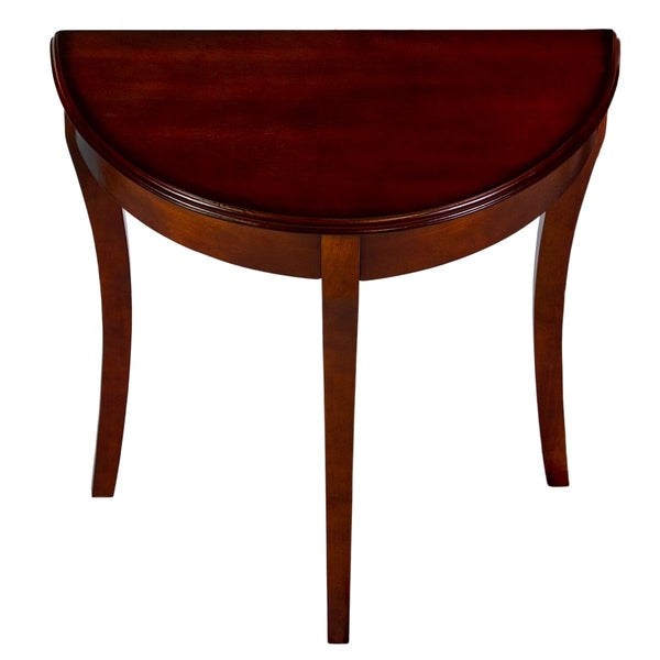 Flower Display Table Half Moon Crescent Cherry Finish 25 Width