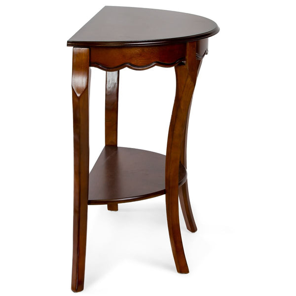 Half Moon Console Entryway Table Dark Cherry