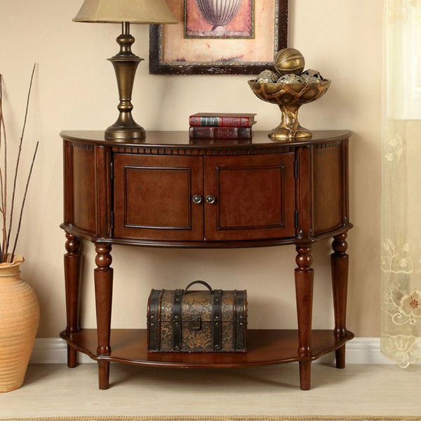 2-Door Display Hutch in Cherry Stained Birch Veneer
