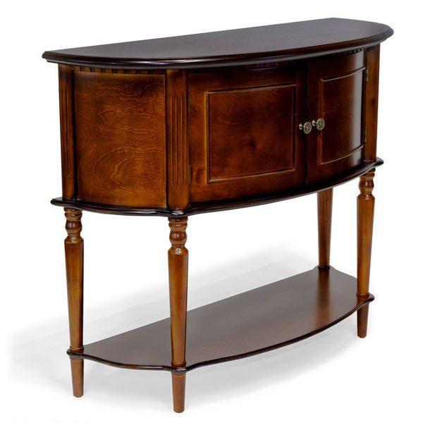 2-Door Display Hutch in Cherry Stained Birch Veneer
