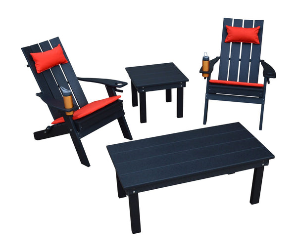 Hampton Folding Adirondack Chair w/ Cupholders in HDPE Poly
