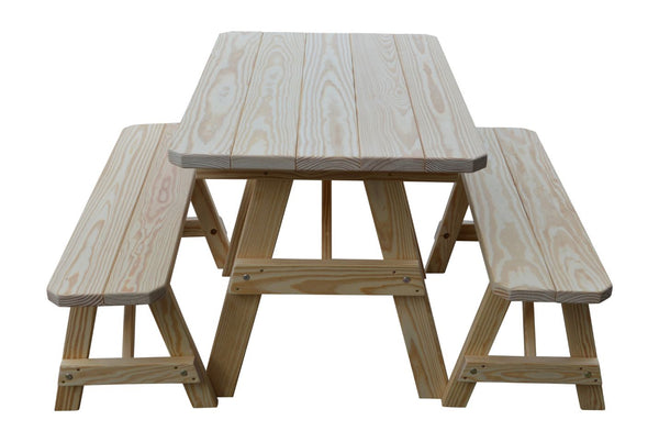 Traditional Table w/ 2 Benches Stained or Painted
