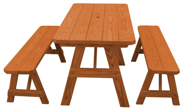 Traditional Table w/ 2 Benches Stained or Painted