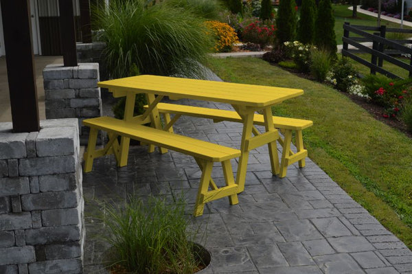 Traditional Table w/ 2 Benches Stained or Painted