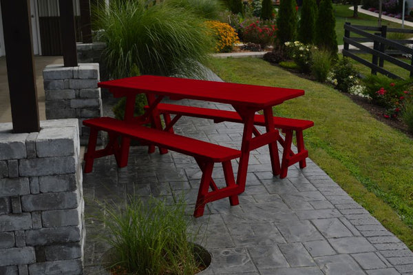 Traditional Table w/ 2 Benches Stained or Painted