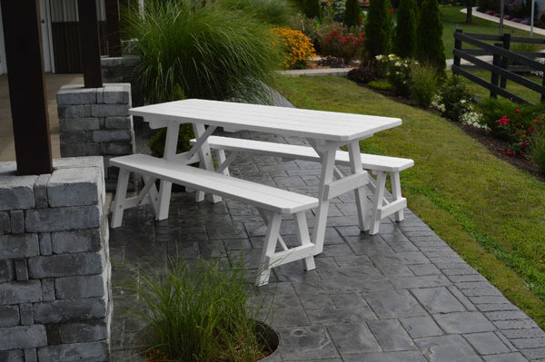 Traditional Table w/ 2 Benches Stained or Painted