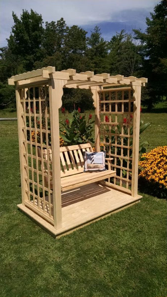 6' Lexington Arbor & Swing in Cedar