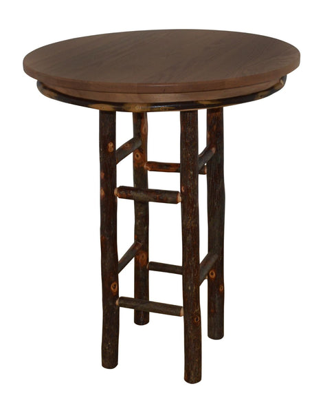 Round Hickory Bar Table