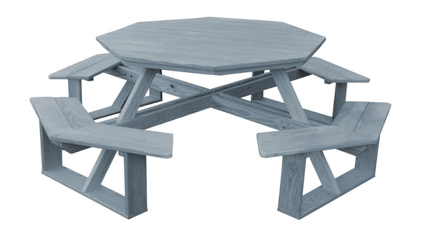 Octagon Table with Attached Walk-In Benches 54" Top