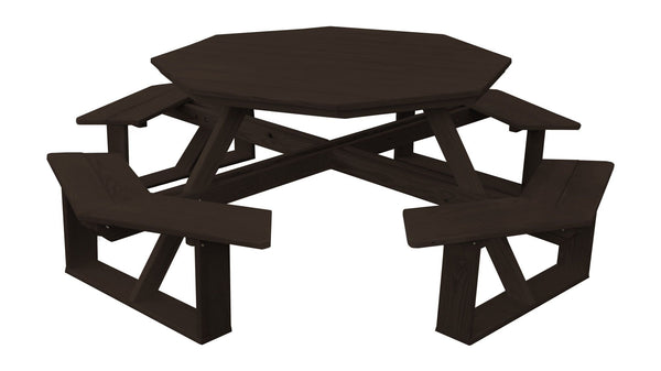 Octagon Table with Attached Walk-In Benches 54" Top