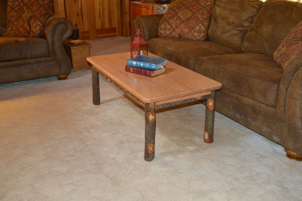 Hickory Solid Wood Coffee Table - Rustic Hickory