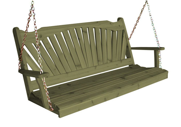 Fanback Swing in Cedar