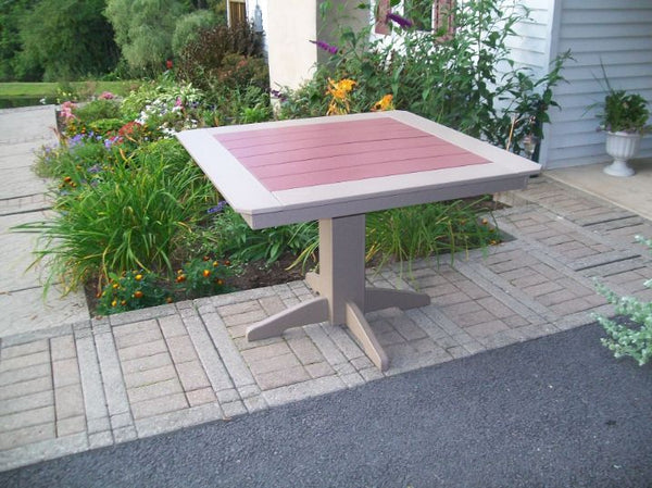 Round or Square Dining Table in HDPE Poly Lumber