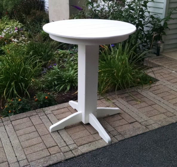 Round/Square Bar Table in HDPE Poly Lumber