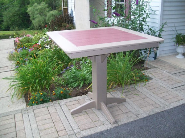 Round/Square Bar Table in HDPE Poly Lumber