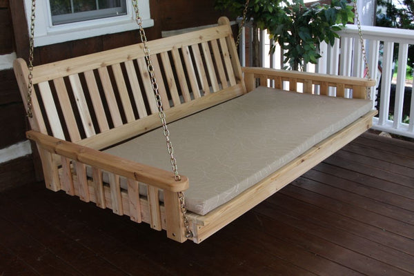 75" Twin Mattress Traditional English Swingbed Cedar Wood