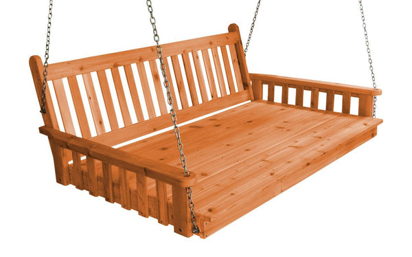 75" Twin Mattress Traditional English Swingbed Yellow Pine