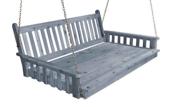 75" Twin Mattress Traditional English Swingbed Cedar Wood