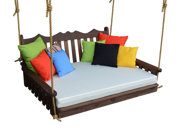 75" Twin Mattress Royal English Garden Swingbed in Cedar