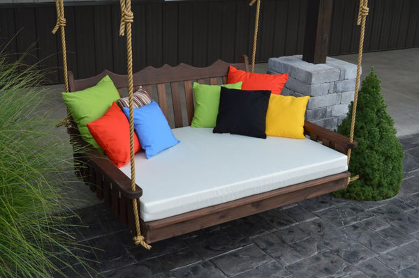 75" Twin Mattress Royal English Garden Swingbed in Cedar