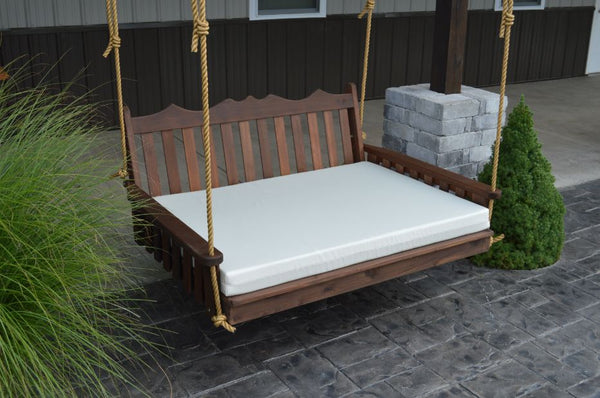 75" Twin Mattress Royal English Garden Swingbed in Cedar