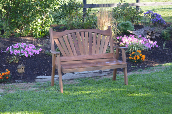 Fanback Garden Bench in Cedar