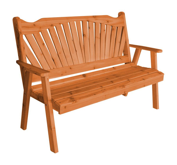 Fanback Garden Bench in Cedar