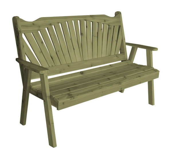Fanback Garden Bench in Cedar