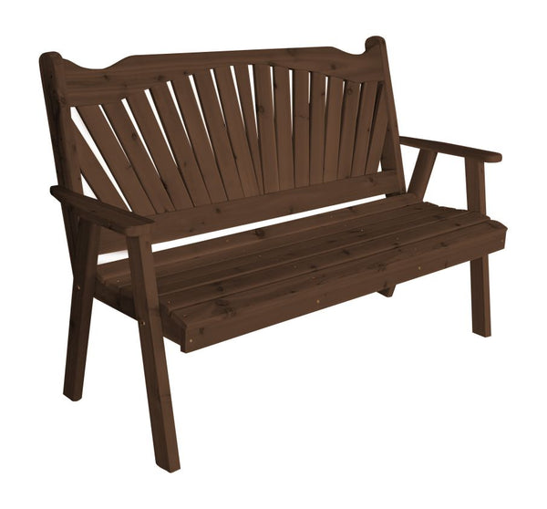Fanback Garden Bench in Cedar