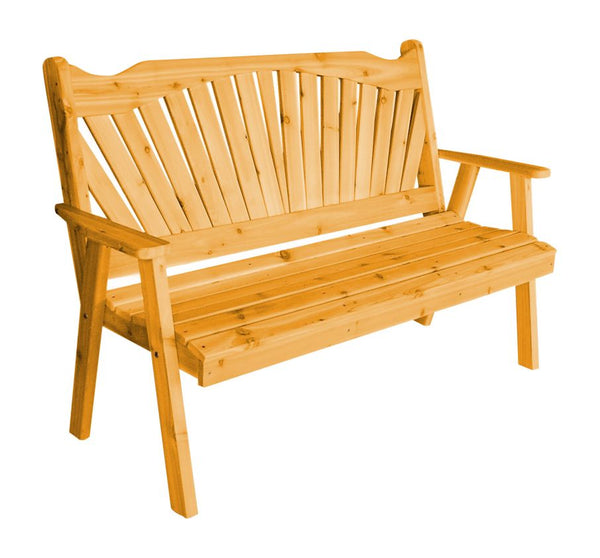 Fanback Garden Bench in Cedar