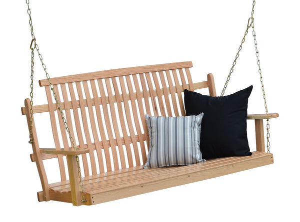 4ft & 5ft Bent Oak Porch Swing (Chains Included)