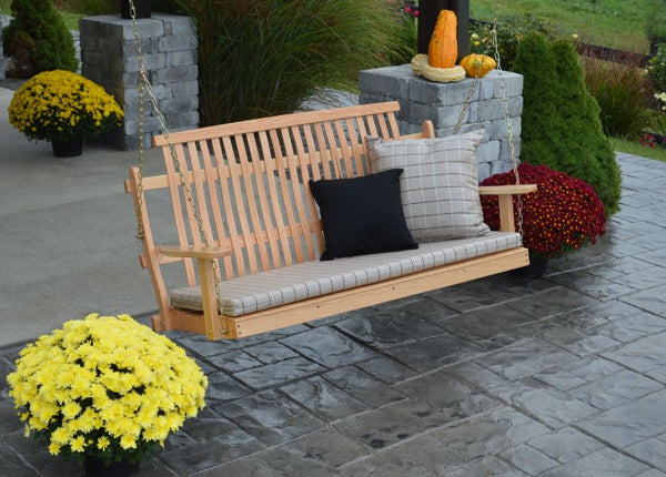 4ft & 5ft Bent Oak Porch Swing (Chains Included)