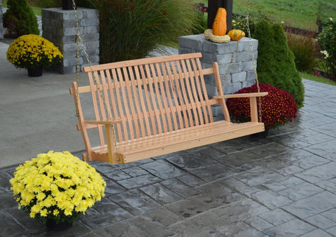 4ft & 5ft Bent Oak Porch Swing (Chains Included)