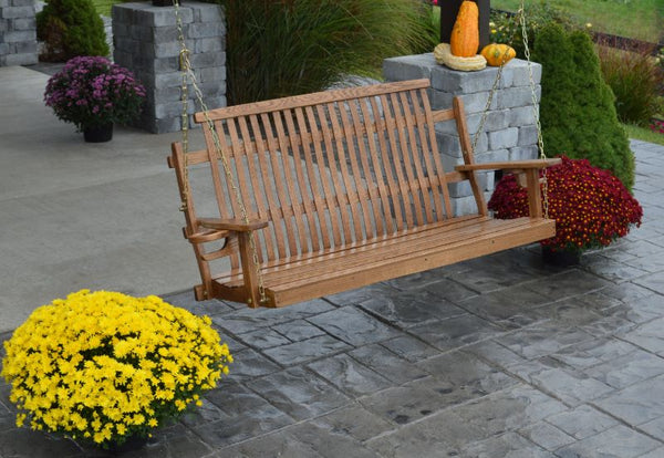 4ft & 5ft Bent Oak Porch Swing (Chains Included)