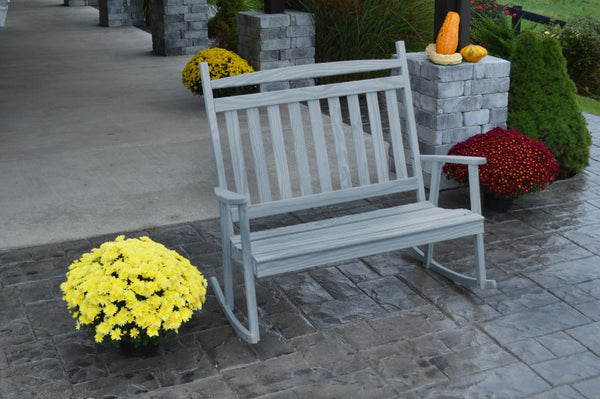Double Classic Porch Rocker Bench in Pine