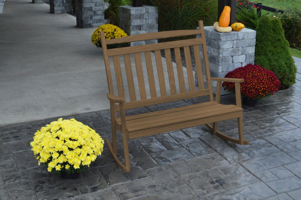 Double Classic Porch Rocker Bench in Pine