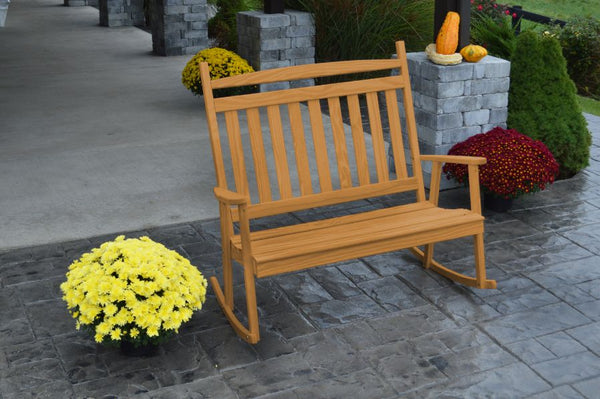 Double Classic Porch Rocker Bench in Pine