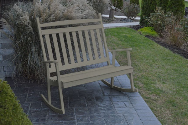 Double Classic Porch Rocker Bench in Pine