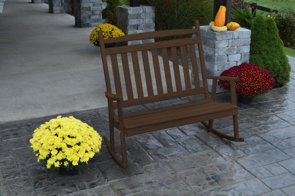 Double Classic Porch Rocker Bench in Pine