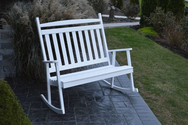 Double Classic Porch Rocker Bench in Pine