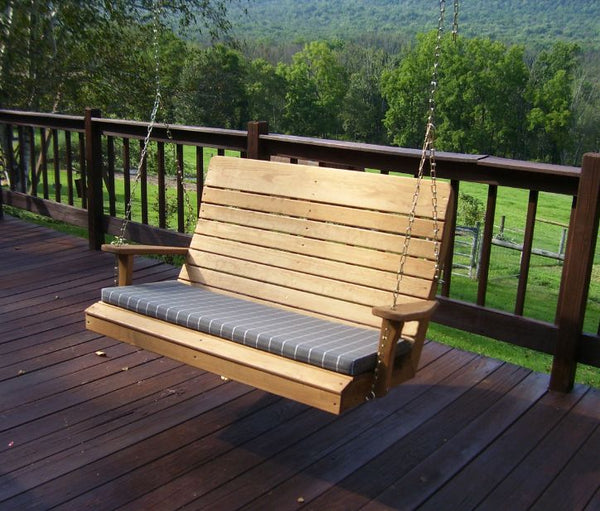Highback Swing Bench in Pine Wood
